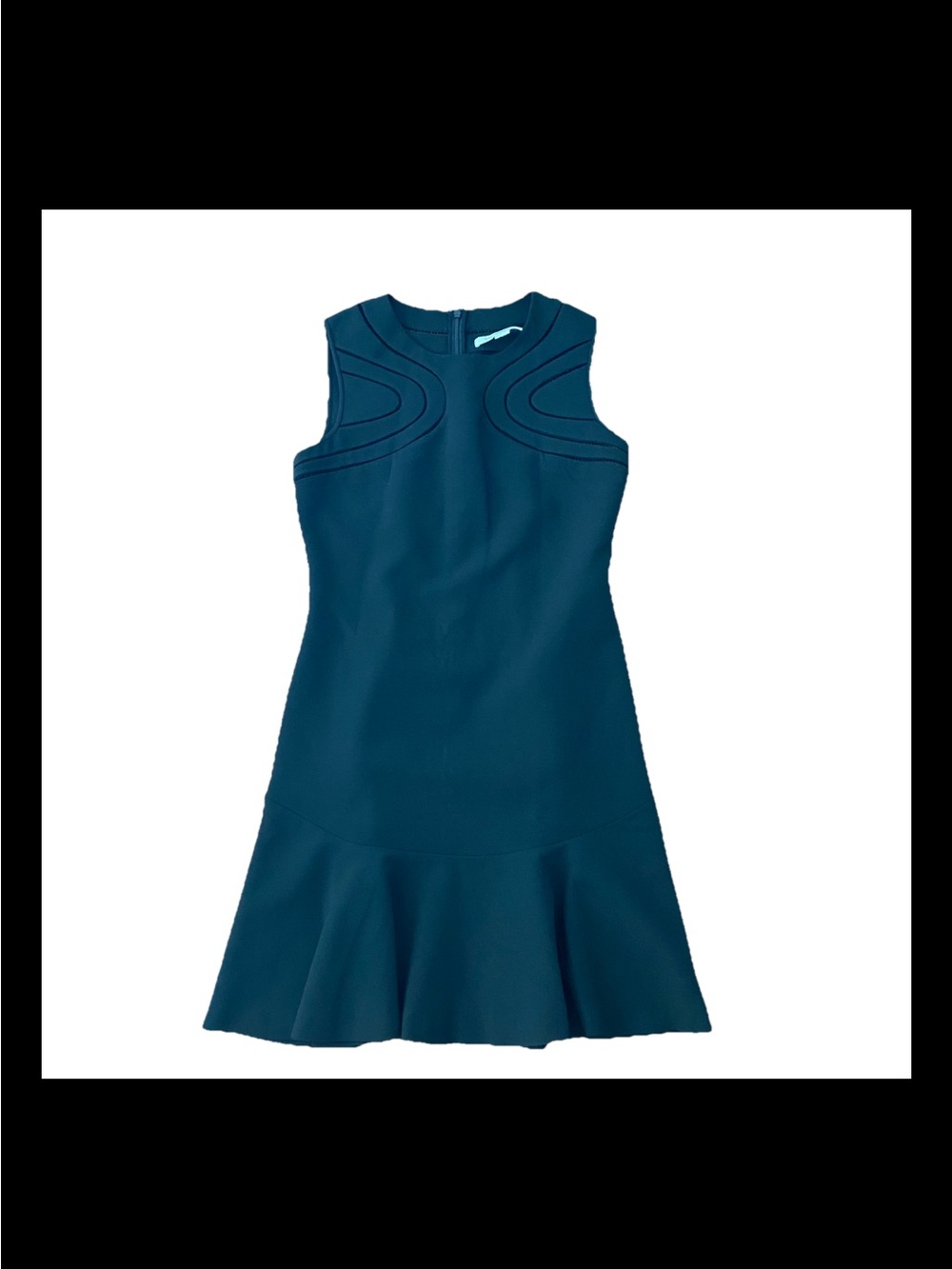 Diane Von Furstenberg Black Fit-and-Flare Sleeveless Dress